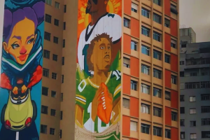 São Paulo ganha mural em referência ao jogo no Brasil.